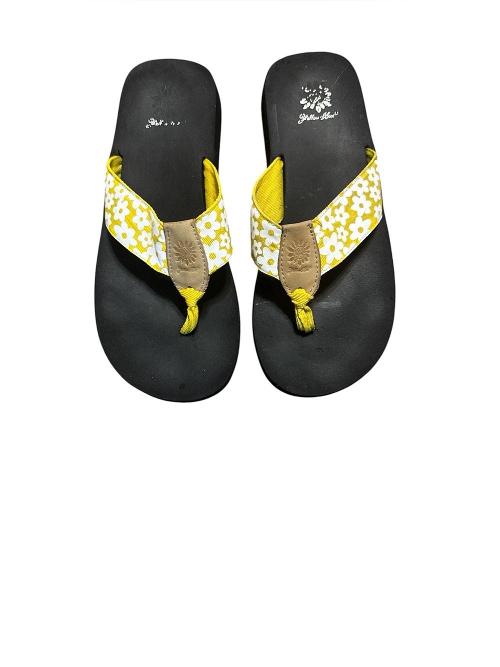 Yellow Box Floral Thong Sandals for Women Size 7 1/2
